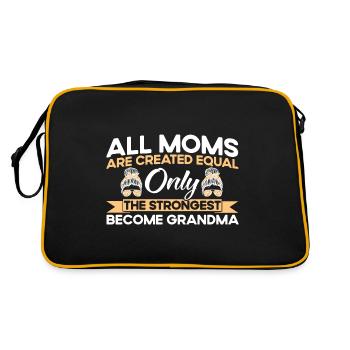 Nur die Stärksten Mutter & Großmutter Geschenk - Retro Tasche - Schwarz/Gold - Hinten