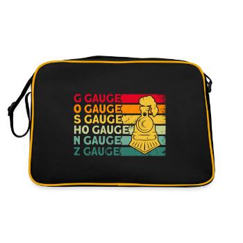 Cadeau de modélisme ferroviaire conduisant des trains - Sac Retro - noir/or - Dos
