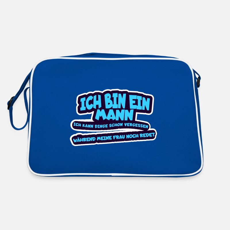 Ich bin ein Mann, ich kann Dinge schon vergessen Retro Tasche