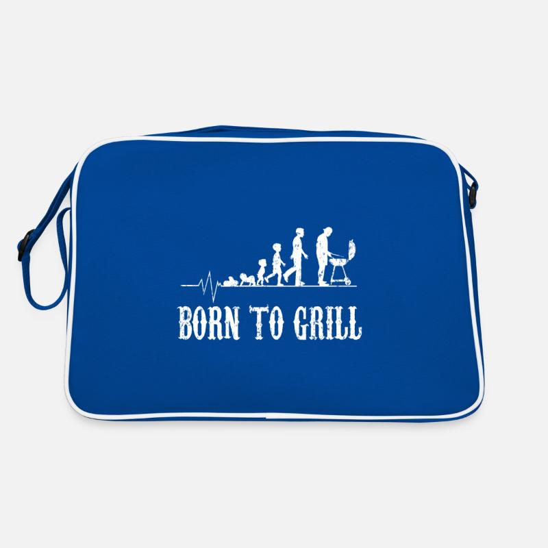 Baby Kind Evolution Grillen Geburt Herz Geschenk Retro Tasche
