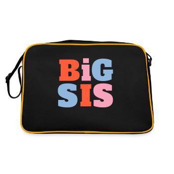 Big Sis Sister Big Sister Saying - Retro Bag - black/gold - Back