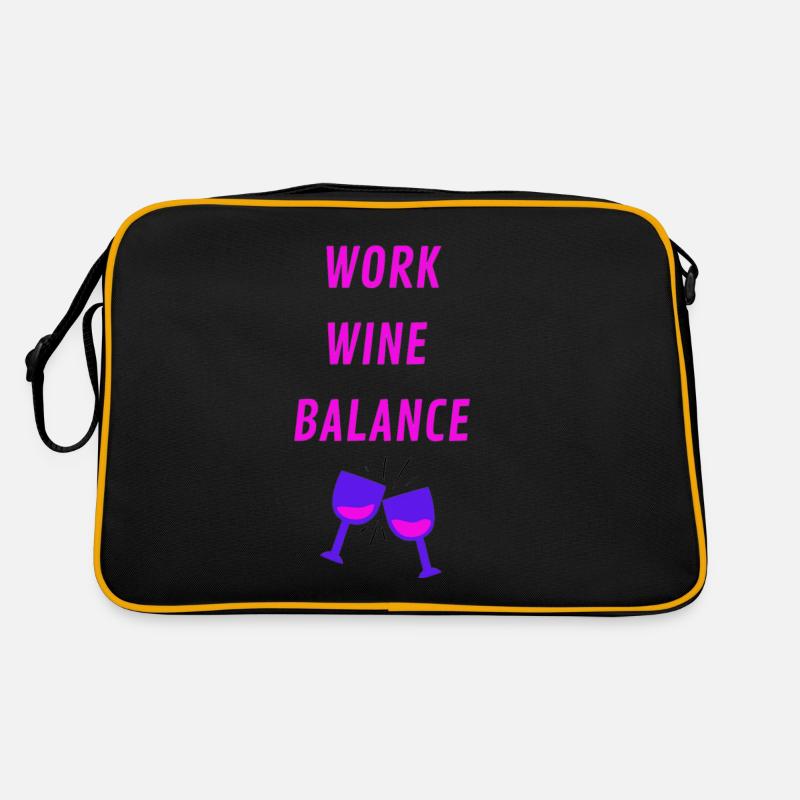 WORK WINE BALANCE Retro Tasche
