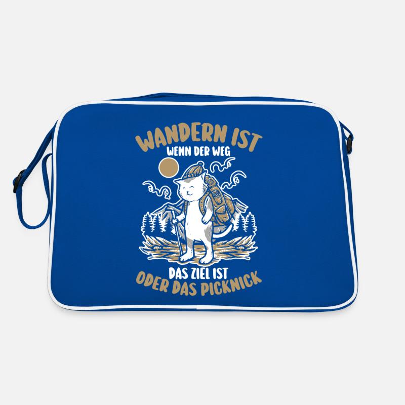 Wanderer Katze Bergwandern Bergklettern Wandern Retro Tasche