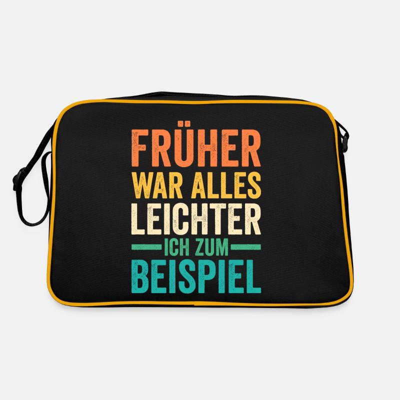 Früher War Alles Leichter Lustige Sprüche Retro Tasche