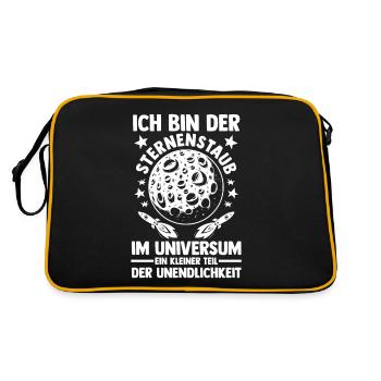 Astrologie, Astrologue, Astronaute, Univers, Espace - Sac Retro - noir/or - Dos