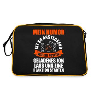 Chemiker Wissenschaft Physik Chemie - Retro Tasche - Schwarz/Gold - Hinten