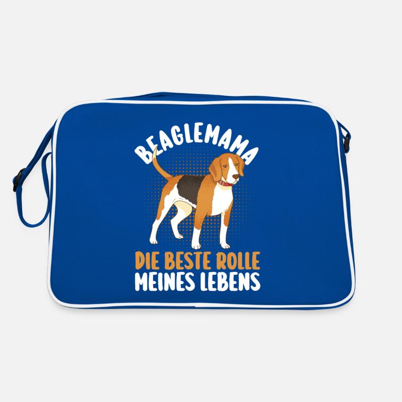 Hund Hundemama Beaglemama Mutter Beagle Retro Tasche