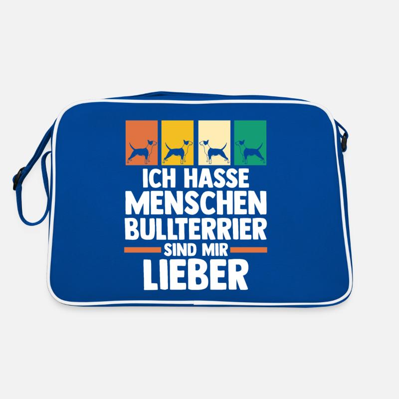 Hund Bullterrier Retro Tasche