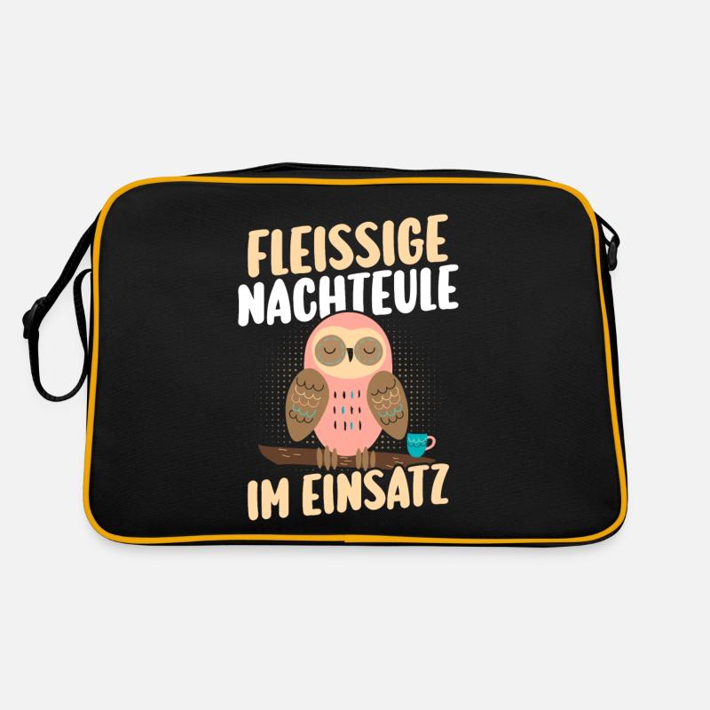 Night Shift chien Beagle - Sac Retro - noir/or