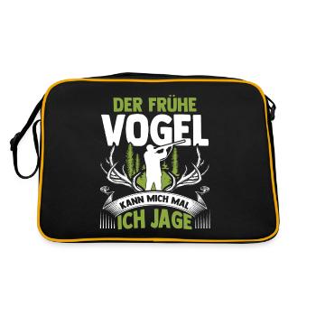 Chasse, Chasse, Cerf, Chasse, Sanglier, Chasseur, Chasseur - Sac Retro - noir/or - Dos