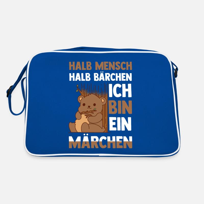Halb Mensch Halb Bärchen Retro Tasche