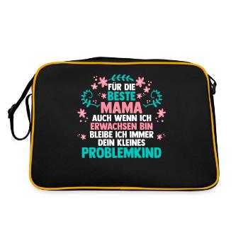 Mom Mother's Day Mom - Retro Bag - black/gold - Back