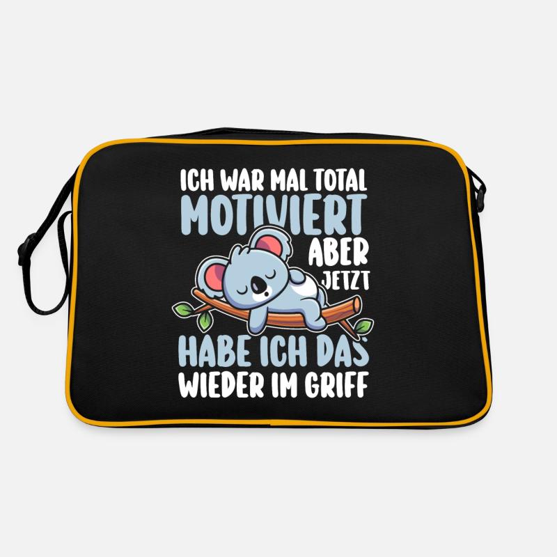 Ich War Mal Total Motiviert Koala Retro Tasche