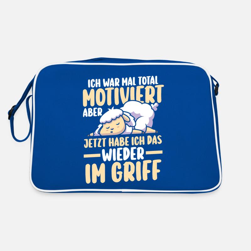 Ich War Mal Total Motiviert Schaf Retro Tasche