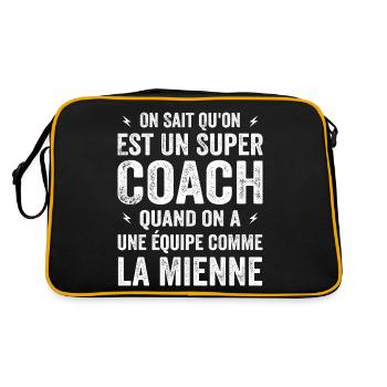 Wir wissen, dass wir ein großartiger Trainer sind - Retro Tasche - Schwarz/Gold - Hinten