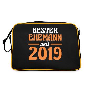 Meilleur mari de la Saint-Valentin depuis 2019 - Sac Retro - noir/or - Dos