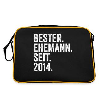 Valentine's Day Best Husband Since 2014 - Retro Bag - black/gold - Back