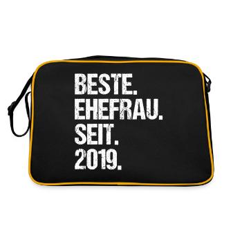 Meilleure épouse de la Saint-Valentin depuis 2019 - Sac Retro - noir/or - Dos