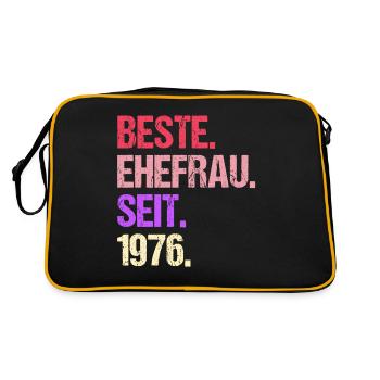 Meilleure épouse de la Saint-Valentin depuis 1976 - Sac Retro - noir/or - Dos