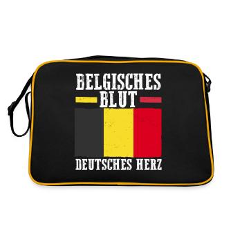 Belge Belge Allemand Cœur Belgique - Sac Retro - noir/or - Dos