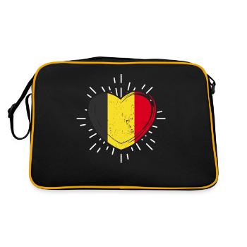 Belge Belge Cœur Belgique - Sac Retro - noir/or - Dos
