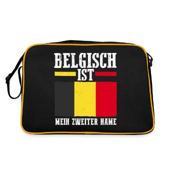Belgian Belgian Belgium - Retro Bag - black/gold - Back