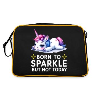 Née pour briller mais pas aujourd’hui licorne - Sac Retro - noir/or - Dos