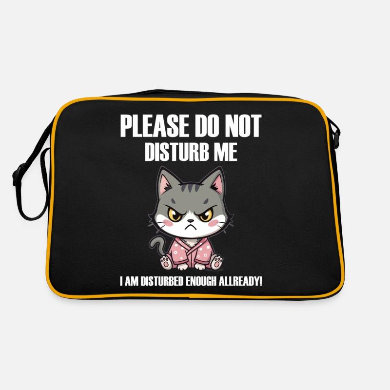 Ne me dérange pas un drôle de chat en colère böse Katze Sac Retro