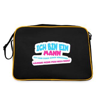 Je suis un homme, je peux oublier des choses - Sac Retro - noir/or - Dos