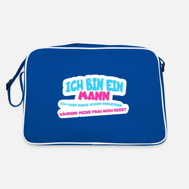 Ich bin ein Mann, ich kann Dinge schon vergessen Retro Tasche