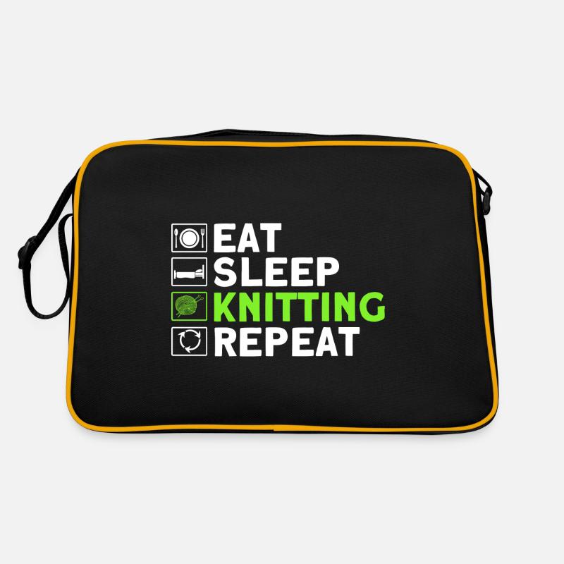 Stricken Stricken Stricken Liebhaber Geschenk Retro Tasche