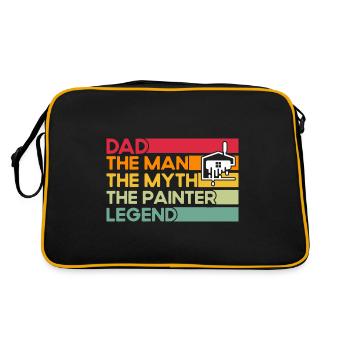 Farbe mischen Dekorateur Bautenmaler Geschenk - Retro Tasche - Schwarz/Gold - Hinten