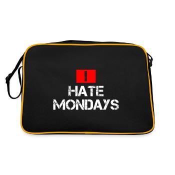 I Hate Monday's work colleague work gift - Retro Bag - black/gold - Back