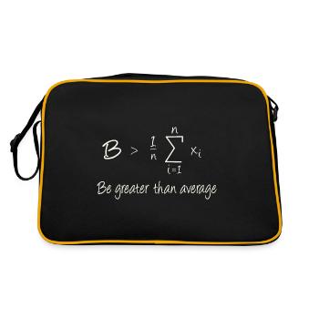 Be greater than average - Retro Bag - black/gold - Back