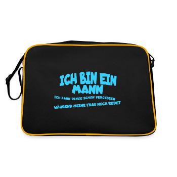 Je suis un homme, oublie les choses humour - Sac Retro - noir/or - Dos