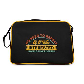 Black Humor Sarcasm Irony Gift - Retro Bag - black/gold - Back