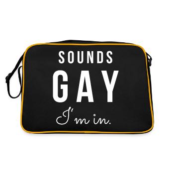 Sonne gay je suis - Gay Pride disant cadeau - Sac Retro - noir/or - Dos