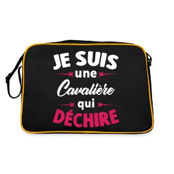 Je Suis Une Cavalière Qui Déchire - Sac Retro - noir/or - Dos