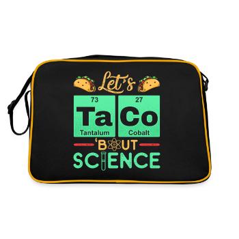 Let’s Taco Bout Science Chimie Humour Dire Drôle - Sac Retro - noir/or - Dos