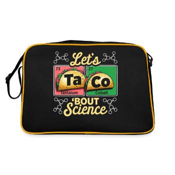 Let’s Taco Bout Science Professeur Étudiant Blague Drôle - Sac Retro - noir/or - Dos