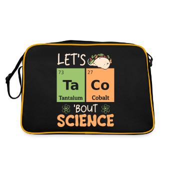 Let’s Taco Bout Science Professeur Étudiant Blague Drôle - Sac Retro - noir/or - Dos