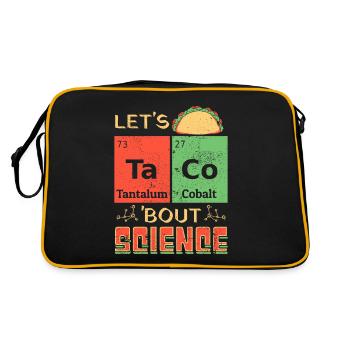 Let’s Taco Bout Science Professeur Étudiant Blague Drôle - Sac Retro - noir/or - Dos