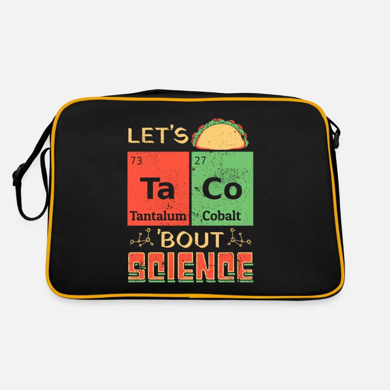 Let's Taco Bout Science Teacher Student Funny Joke Retro Bag