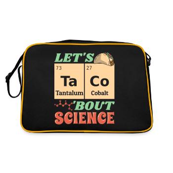 Enseignant, Étudiant, Drôle, Blague, Let’s Taco, Bout Science - Sac Retro - noir/or - Dos
