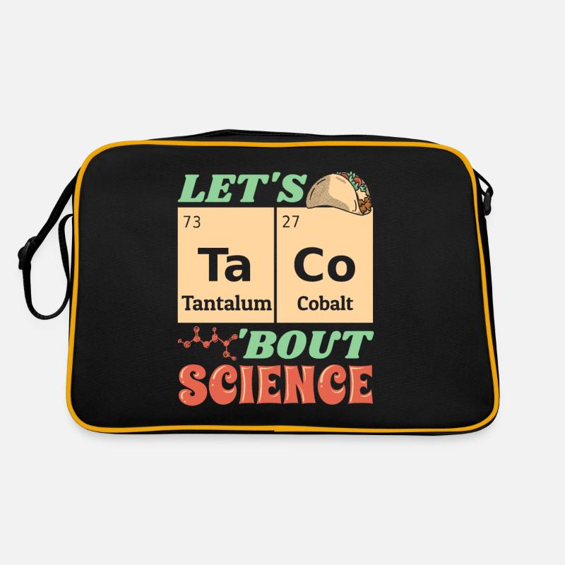 Teacher Student Funny Joke Let's Taco Bout Science Retro Bag
