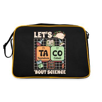 Professeur de chimie étudiant blague Let’s Taco Bout Science - Sac Retro - noir/or - Dos
