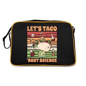 Chemistry Teacher Student Joke Let's Taco Bout Science - Retro Bag - black/gold - Back