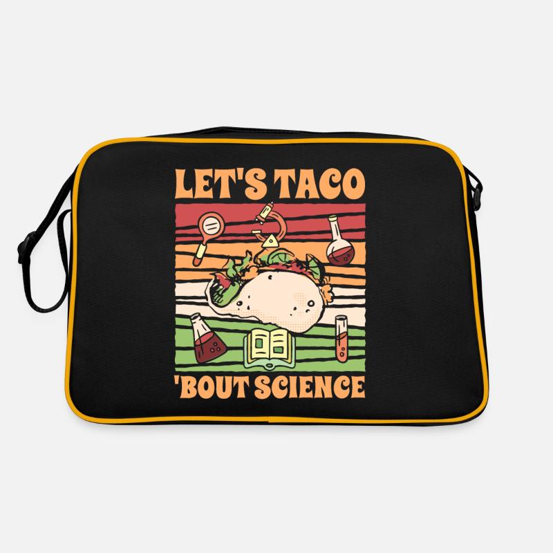 Professeur de chimie étudiant blague Let’s Taco Bout Science Sac Retro