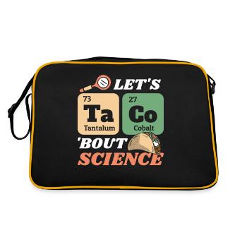 Chimiste Humour Drôle Blague Let’s Taco Bout Science - Sac Retro - noir/or - Dos