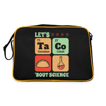 Chimie Humour Drôle École Let’s Taco Bout Science - Sac Retro - noir/or - Dos